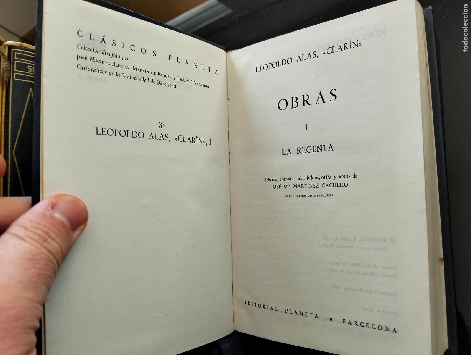 Libros de segunda mano: Edicion Lujo. La Regenta, Clarin, Papel Biblia, caja, cinta, ed. Planeta, 1963 VISITA MI CATALOGO