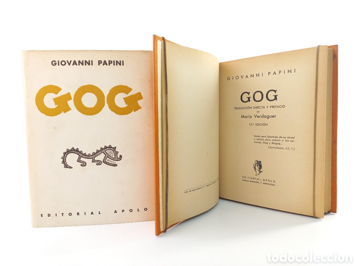 Libros de segunda mano: Gog. Giovanni Papini. Editorial Apolo, 1934. - Foto 6