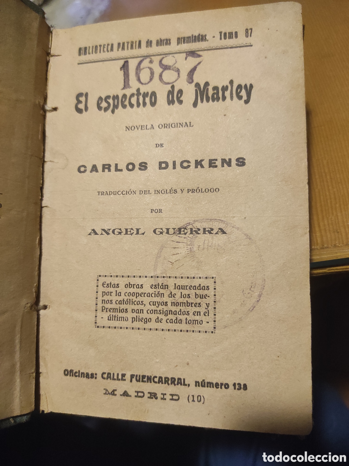 Libros de segunda mano: El espectro de Marley. Dickens. - Foto 3