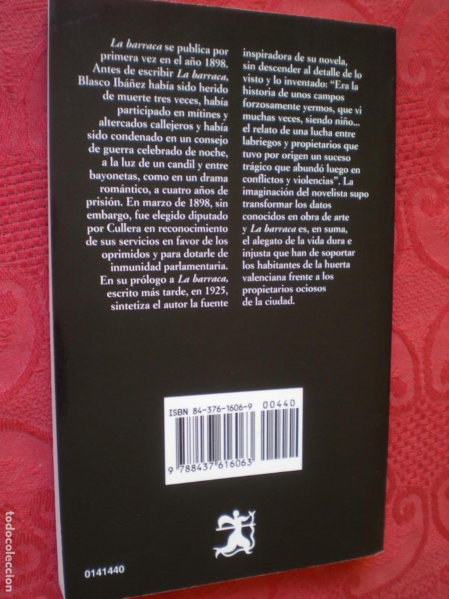 Libros de segunda mano: LA BARRACA. VICENTE BLASCO IB&Aacute;&Ntilde;EZ. C&Aacute;TEDRA LETRAS HISP&Aacute;NICAS. - Foto 4