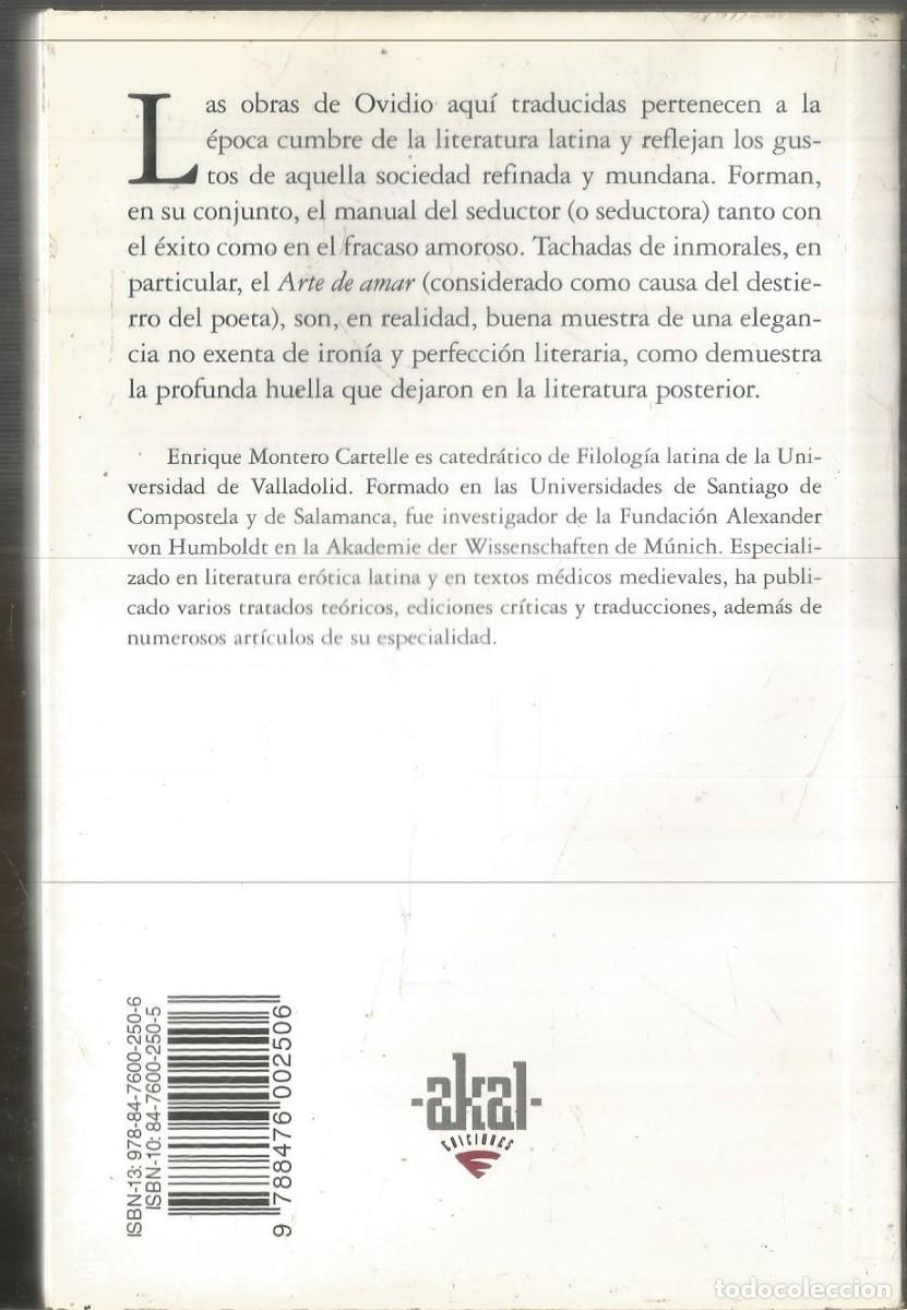 Libros de segunda mano: OVIDIO. ARTE DE AMAR. AKAL - Foto 2