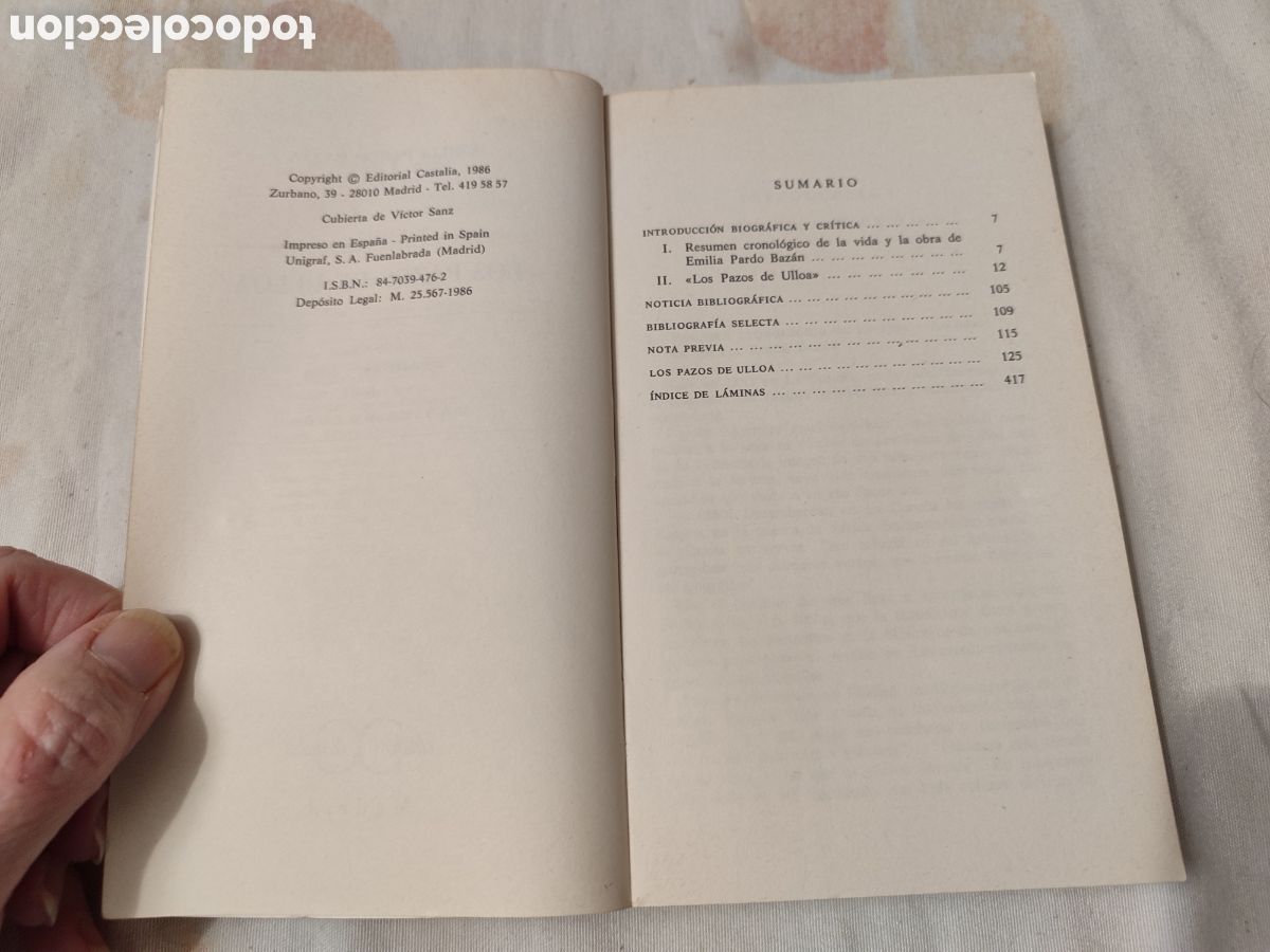 Libros de segunda mano: Los pazos de Ulloa. E Pardo Baz&aacute;n. Castalia Edic. - Foto 4