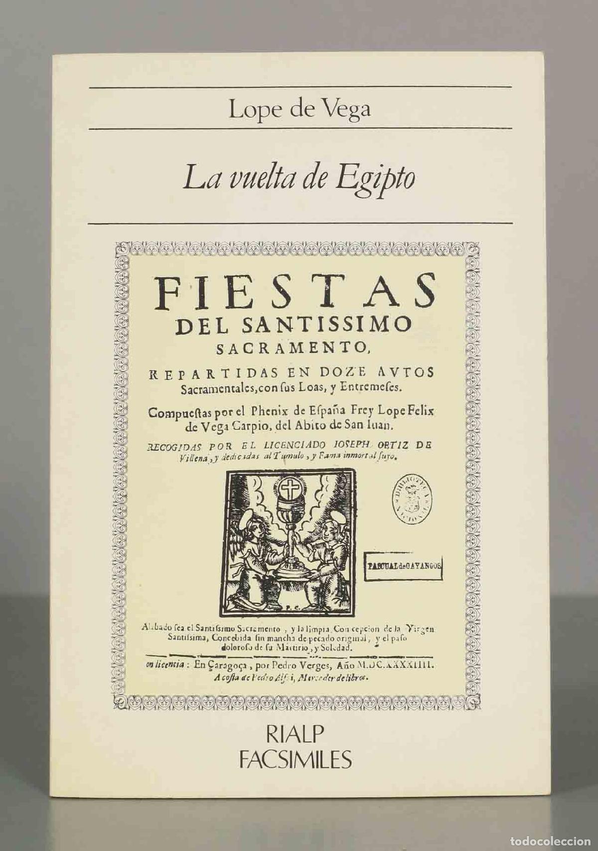 Libros de segunda mano: Lope de Vega. La vuelta de Egipto. - Foto 1