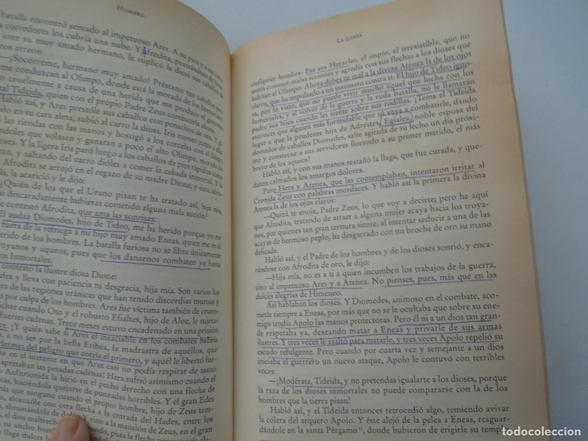 Libros de segunda mano: HOMERO OBRAS SELECTAS LA ILIADA LA ODISEA - EDIMAT LIBROS 2000. - Foto 6