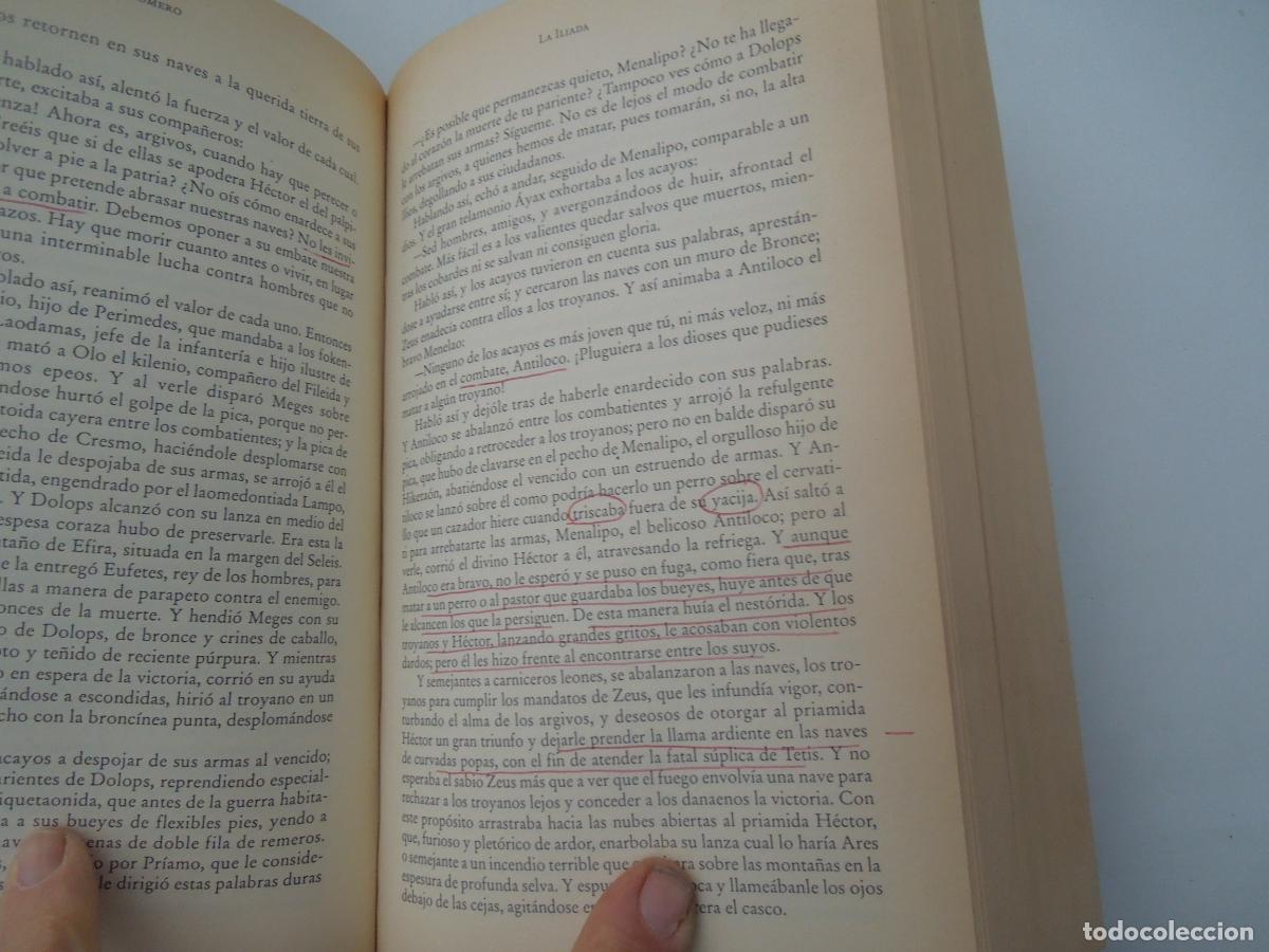 Libros de segunda mano: HOMERO OBRAS SELECTAS LA ILIADA LA ODISEA - EDIMAT LIBROS 2000. - Foto 8