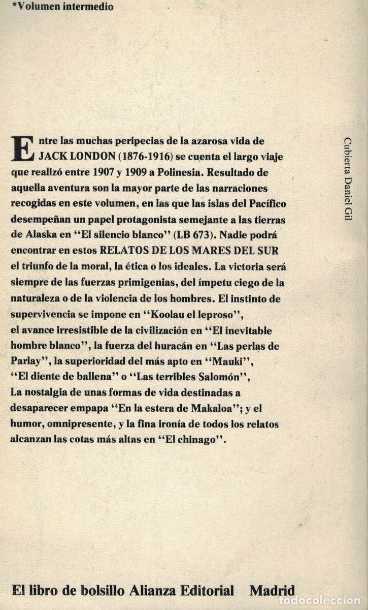 Libros de segunda mano: Jack London, Relatos de los Mares del Sur - Foto 2