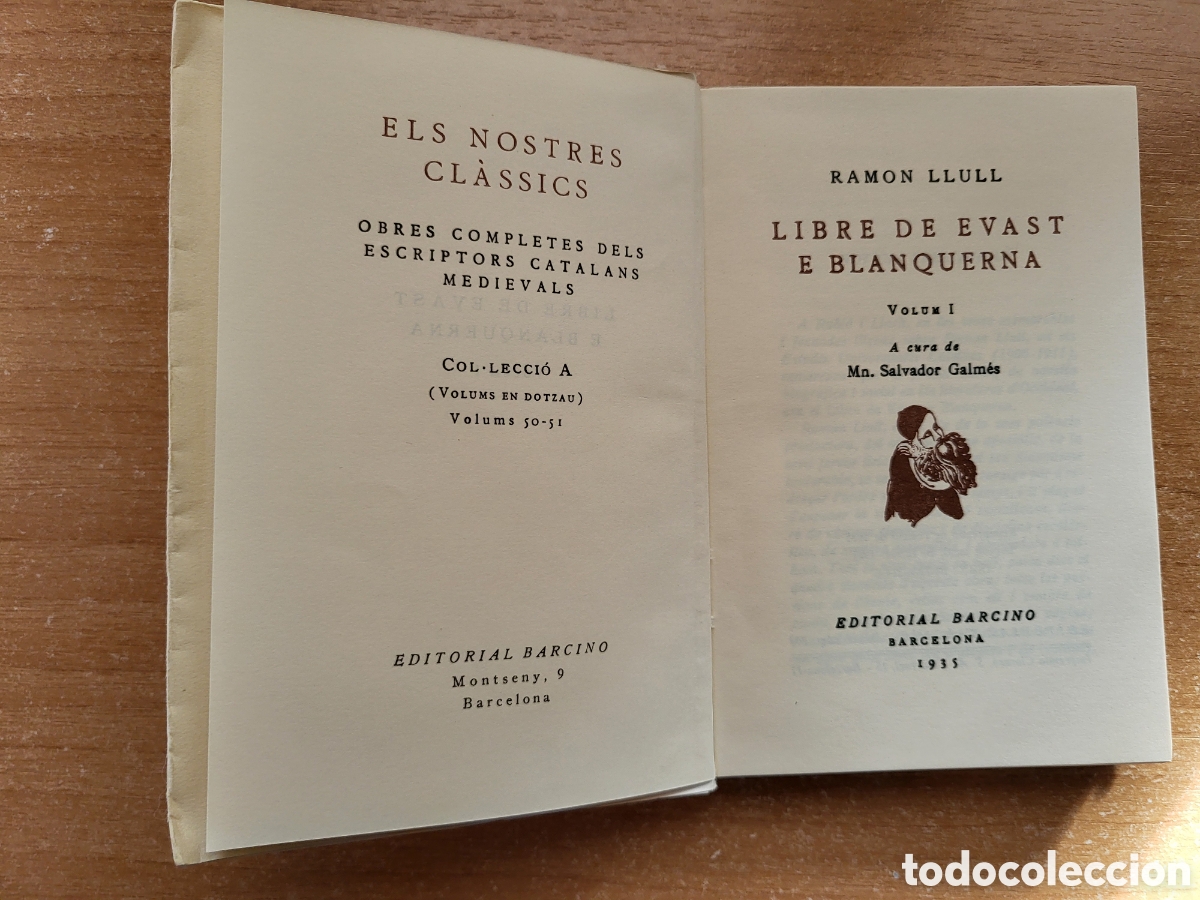 Libros de segunda mano: Llibre dEvast e Blanquerna - Ramin Llull -ENC 4 volums (1981). Com nous - Foto 2