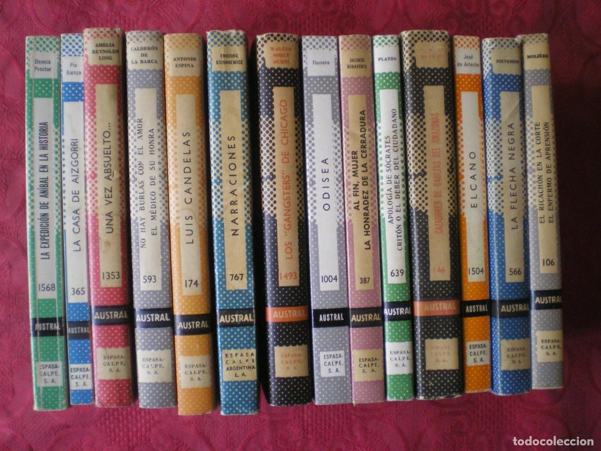 Libros de segunda mano: COLECCI&Oacute;N AUSTRAL. ESPASA CALPE. LOTE DE 14 TOMOS. - Foto 2