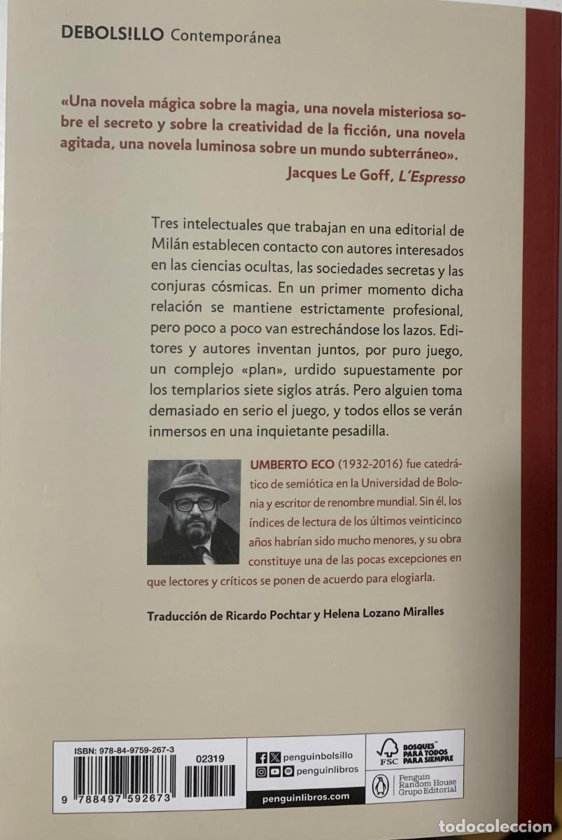 Libros de segunda mano: EL P&Eacute;NDULO DE FOUCAULT, UMBERTO ECO, DEBOLS!LLO EDITORIAL - Foto 2