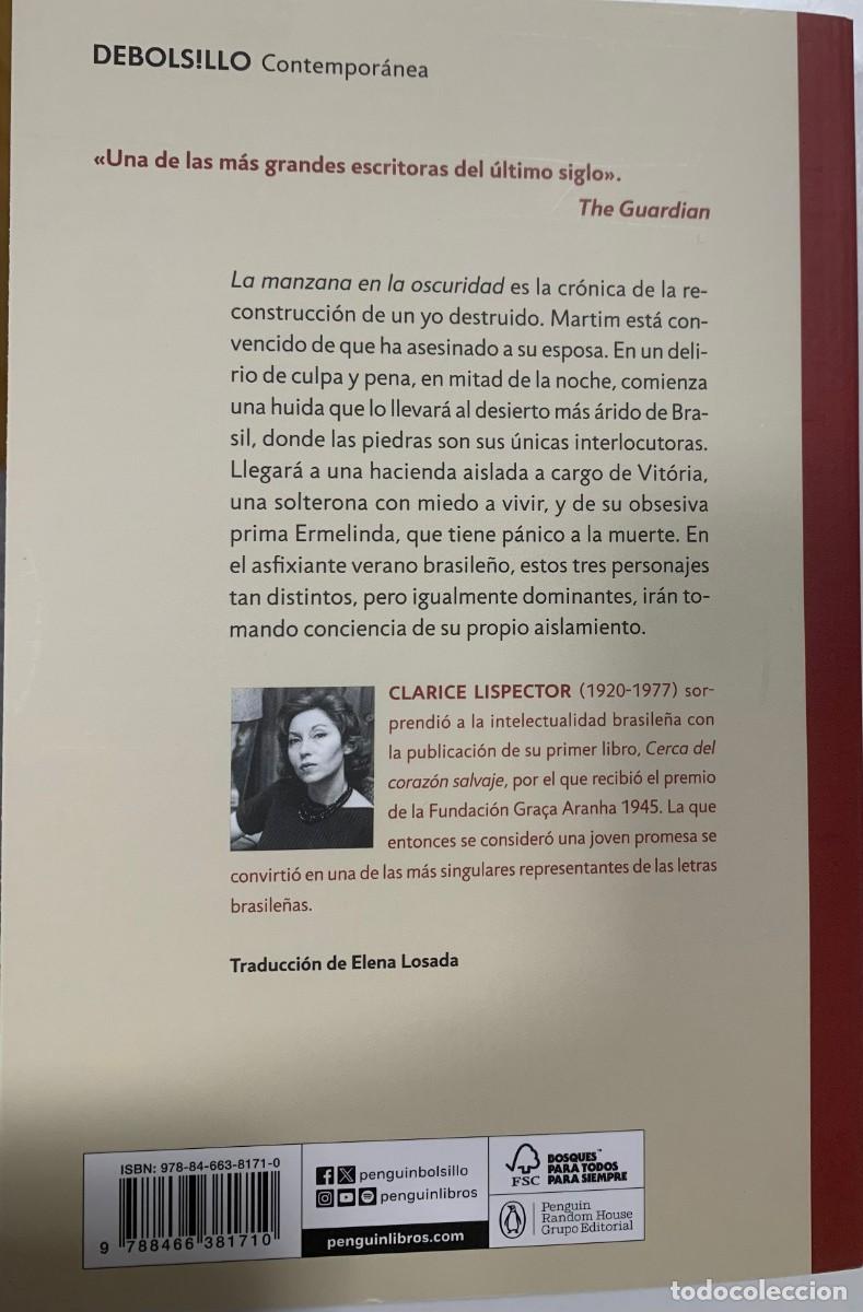 Libros de segunda mano: LA MANZANA EN LA OSCURIDAD, CLARICE LISPECTOR, DEBOLS!LLO EDITORIAL - Foto 2