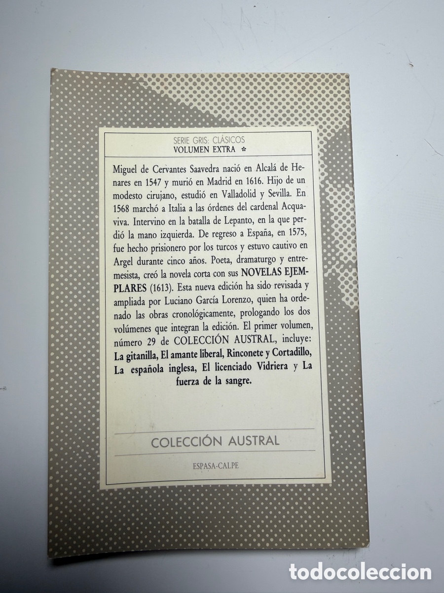 Libros de segunda mano: Novelas Ejemplares &ndash; Miguel de Cervantes (Colecci&oacute;n Austral) - Foto 3