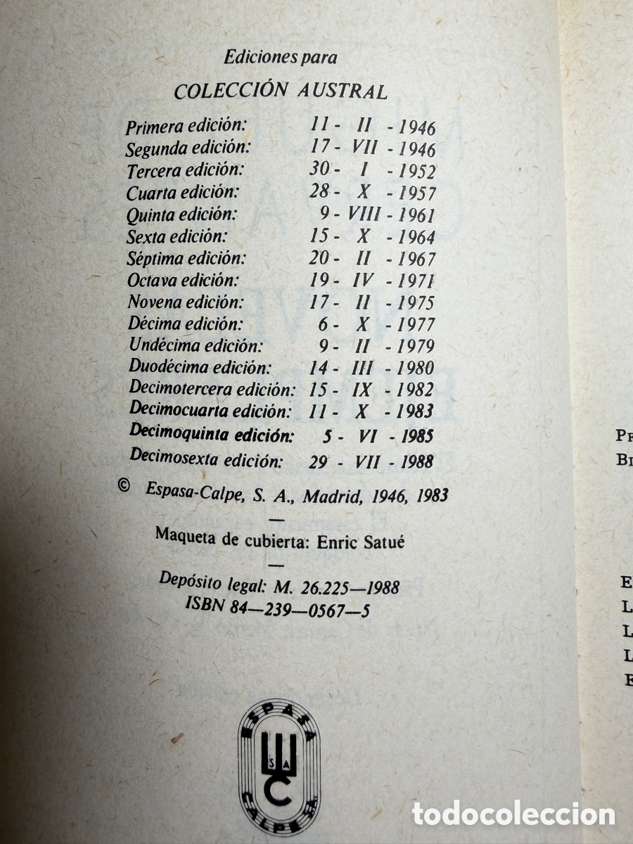 Libros de segunda mano: Novelas Ejemplares &ndash; Miguel de Cervantes (Colecci&oacute;n Austral) - Foto 4