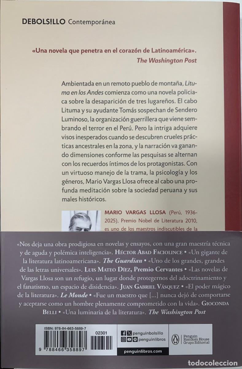 Libros de segunda mano: LITUMA EN LOS ANDES, MARIO VARGAS LLOSA, DEBOLS!LLO EDITORIAL - Foto 2