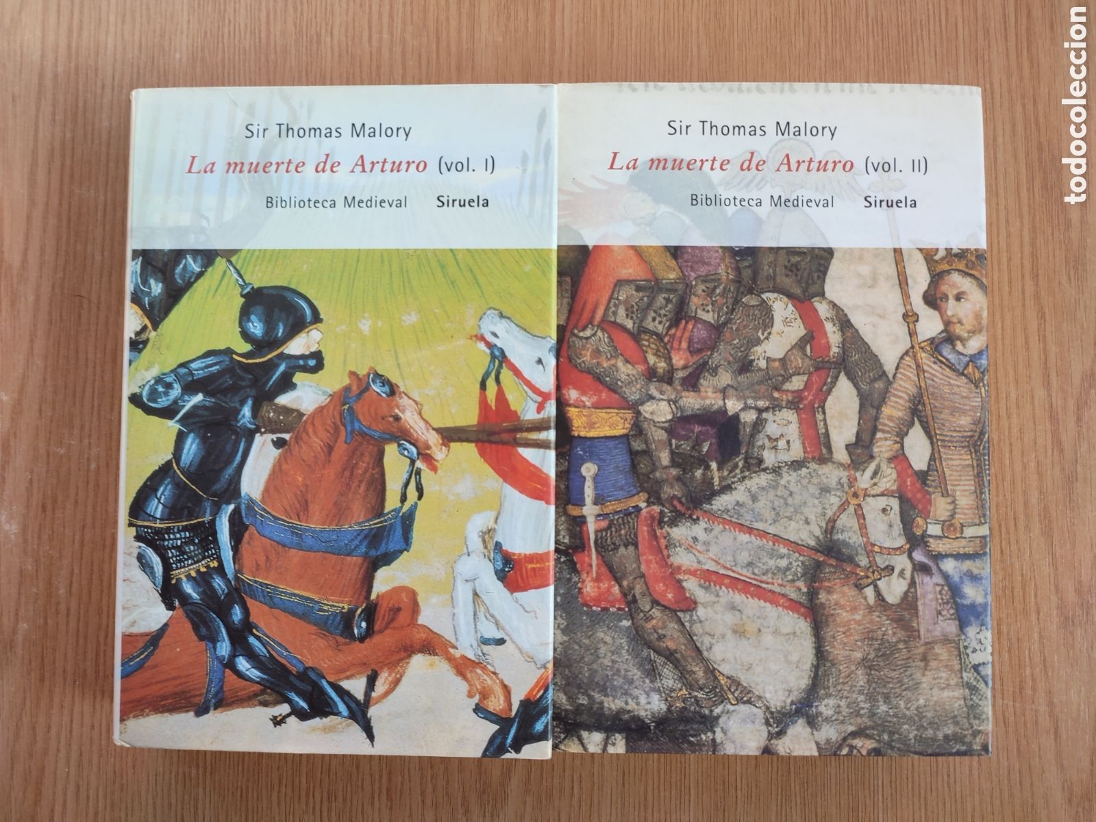 Libros de segunda mano: La muerte de Arturo. Sir Thomas Malory. Siruela. 2 volumenes.