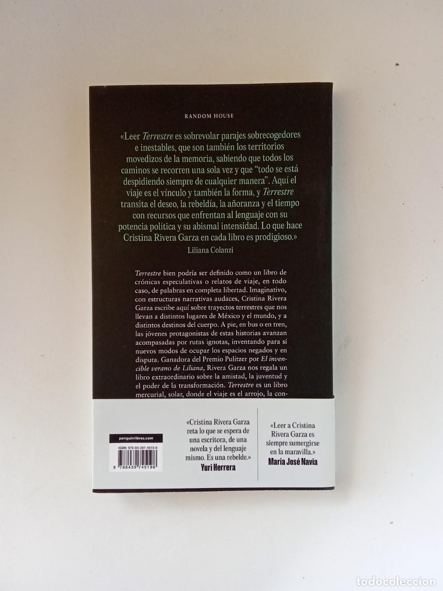 Libros de segunda mano: Cristina Rivera Garza. Terrestre - Foto 3