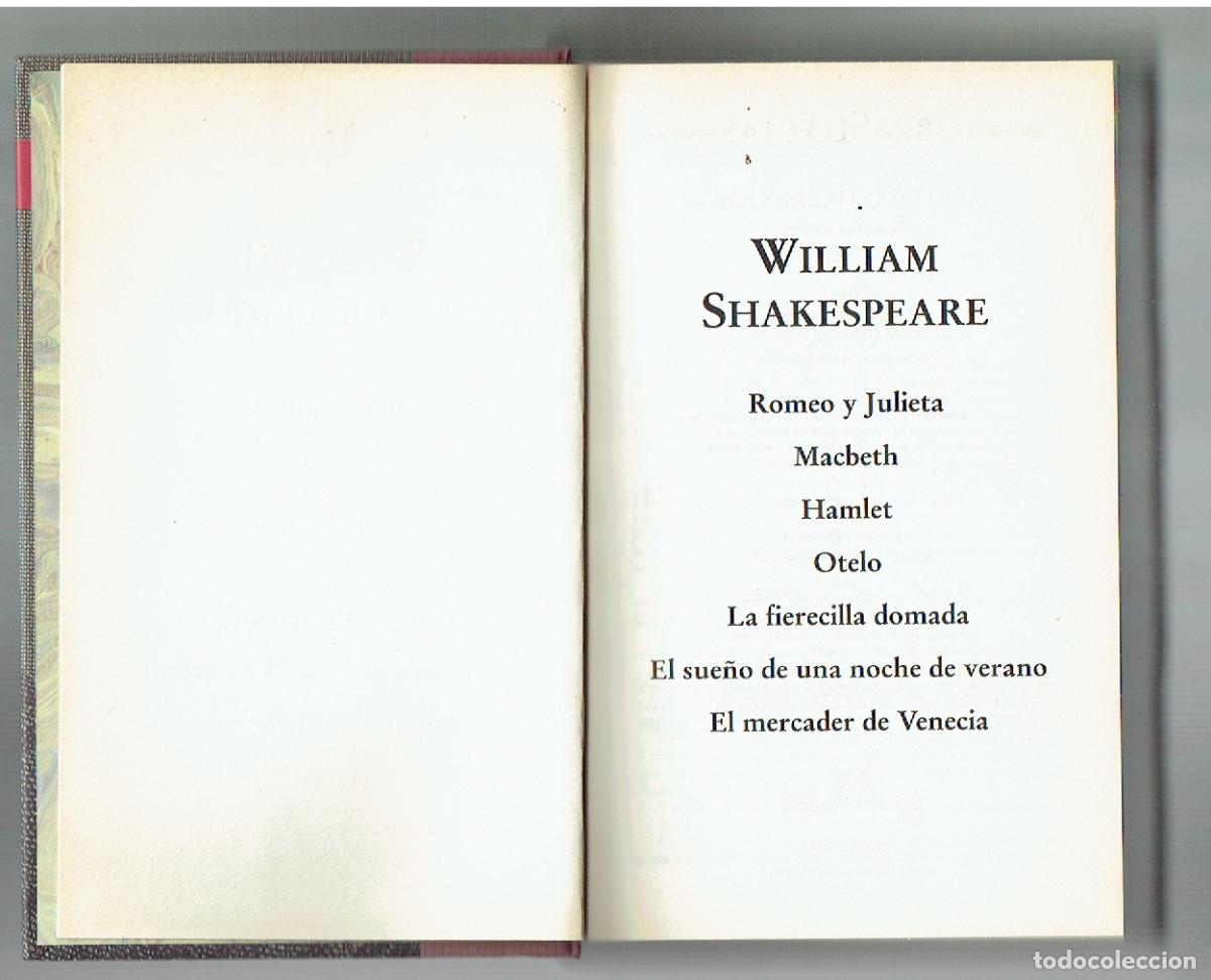 Libros de segunda mano: WILLIAM SHAKESPEARE. OBRAS SELECTAS. EDIMAT LIBROS, 2000 (APDO/MD.2) - Foto 3