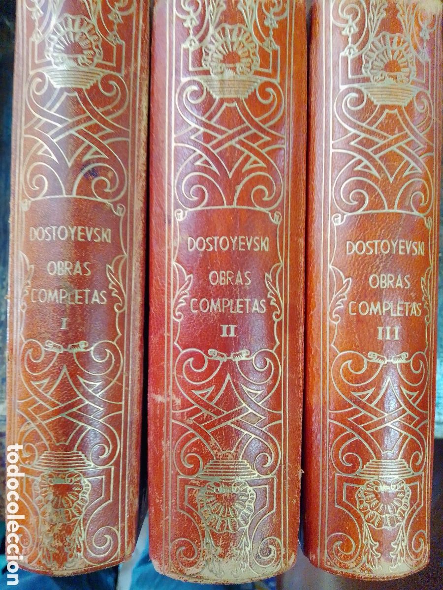 Libros de segunda mano: DOSTOYEVSKY. OBRAS COMPLETAS. 3 TOMOS. ED. DE LUJO. AGUILAR. 1961