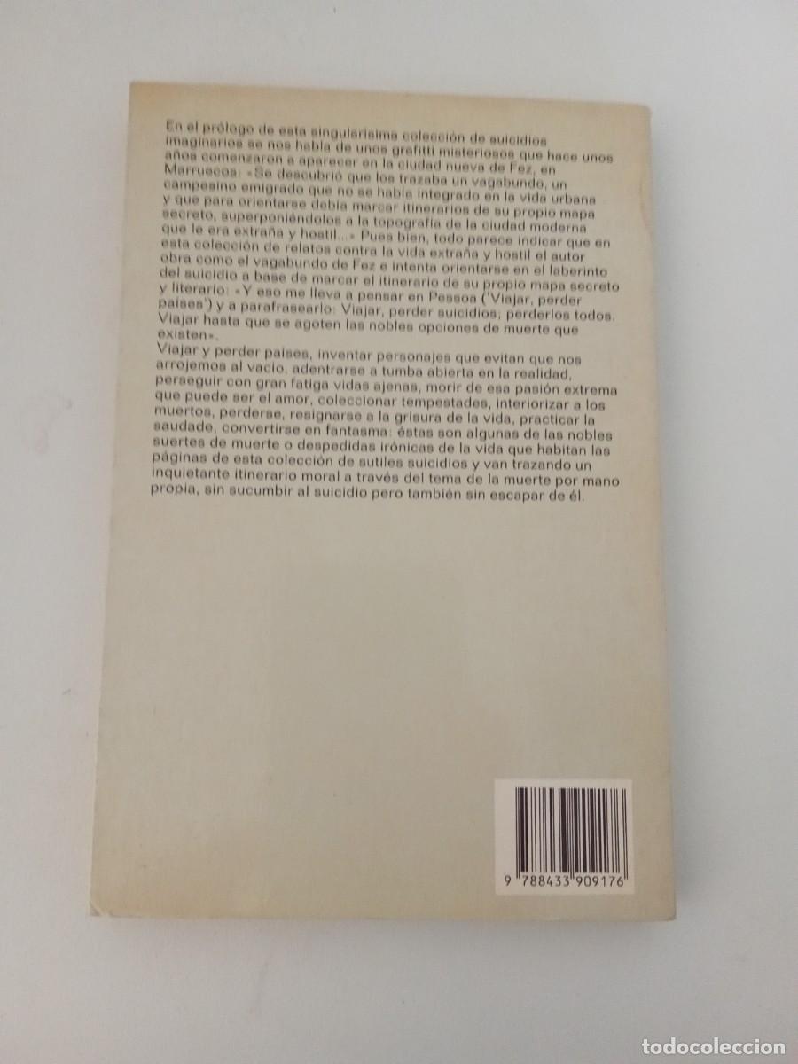 Libros de segunda mano: Enrique Vila-Matas. Suicidios ejemplares - Foto 3