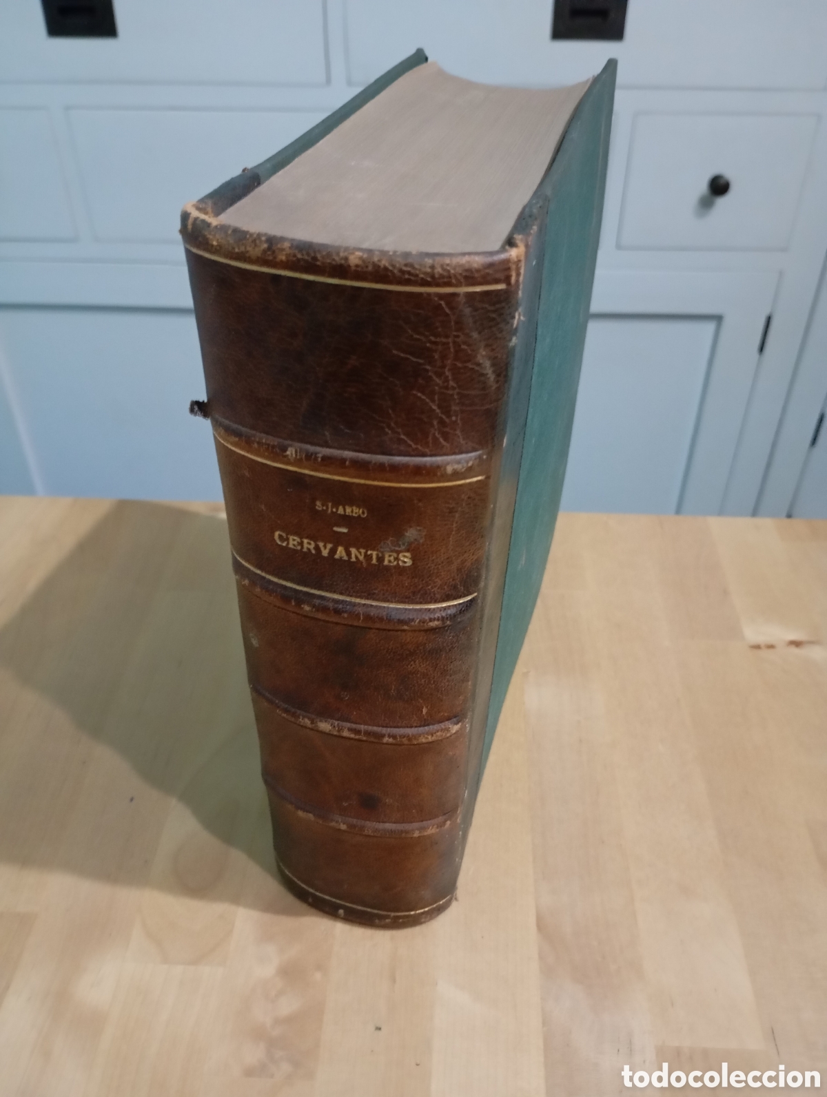 Libros de segunda mano: Cervantes J. Arb&oacute; 1945 Zodiaco Encuadernaci&oacute;n lujo piel artesanal de &eacute;poca # El Quijote