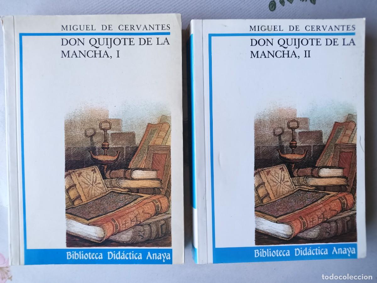 Libros de segunda mano: DON QUIJOTE DE LA MANCHA (2 tomos) Miguel de Cervantes. Biblioteca did&aacute;ctica Anaya
