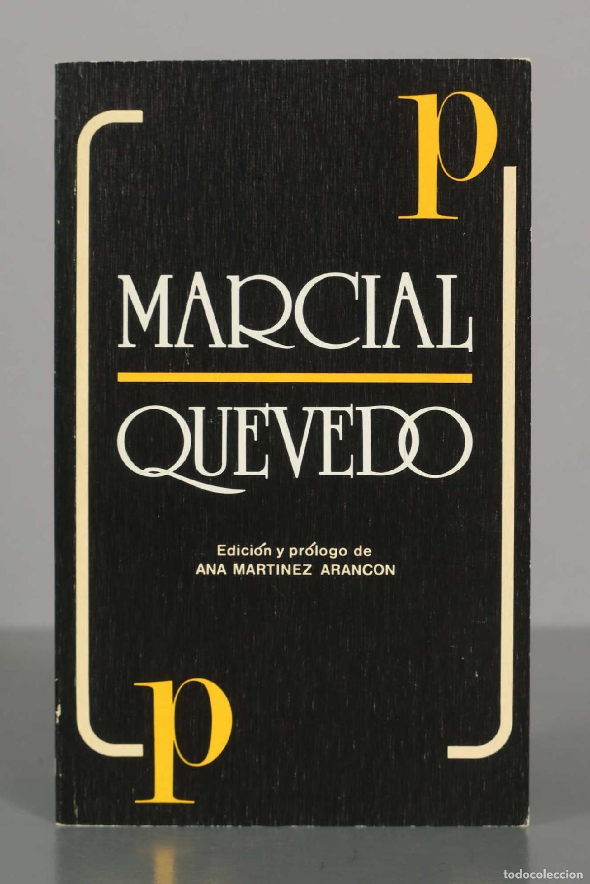 Libros de segunda mano: Marcial-Quevedo - Ana Mart&iacute;nez Aranc&oacute;n - Foto 1