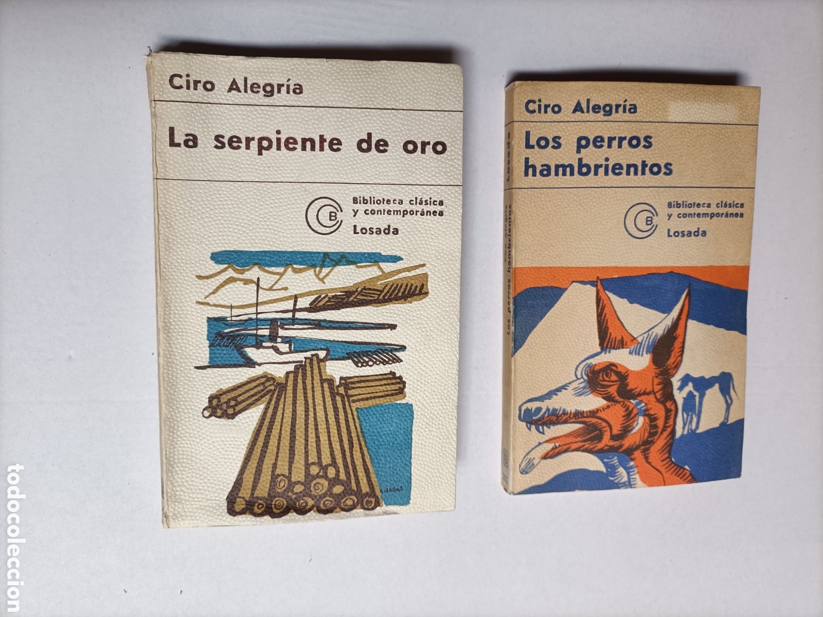 Gebrauchte B&uuml;cher: Lote de 2 libros de Ciro Alegr&iacute;a. La serpiente de oro y Los perros hambrientos