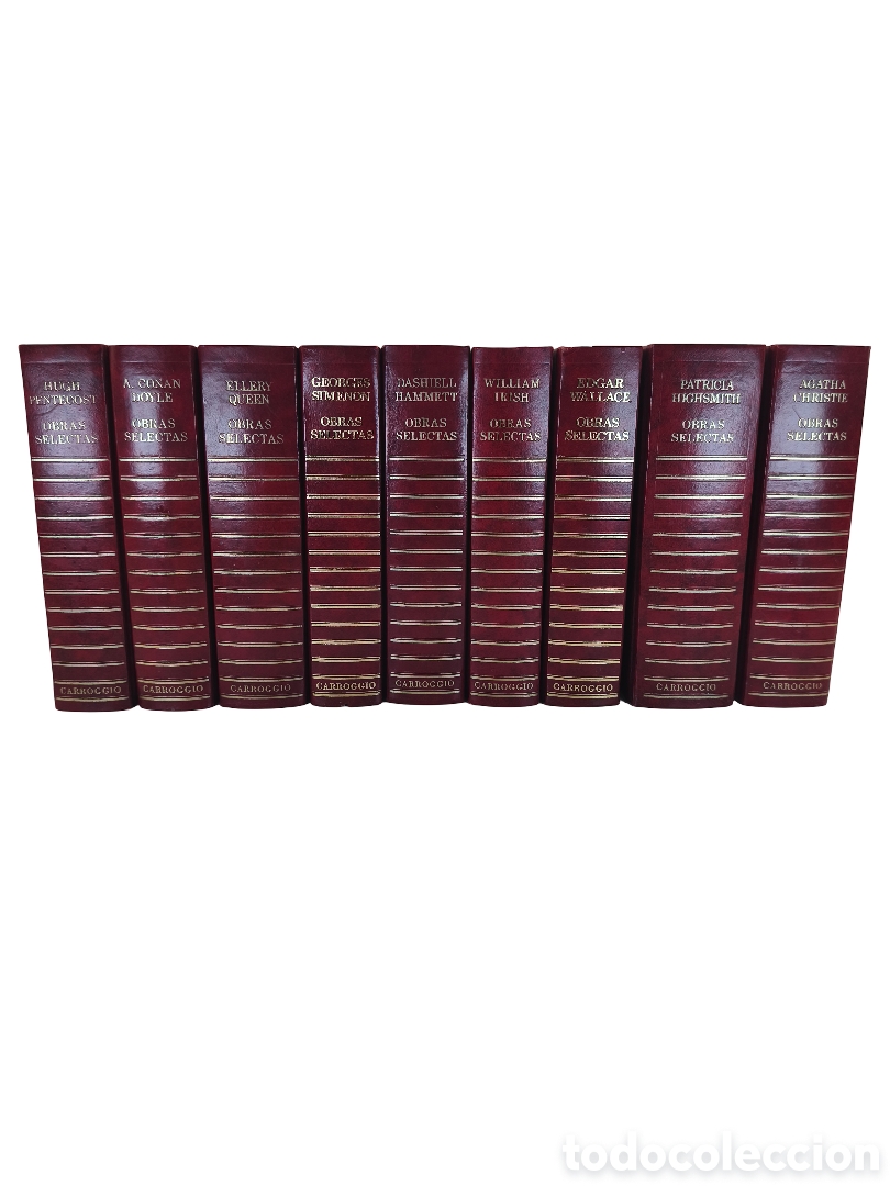 Libros de segunda mano: LITERATURA (1979) Lote 9 Tomos Grandes Cl&aacute;sicos. Editorial Carroggio. S&iacute;mil Piel y Cortes Dorados.