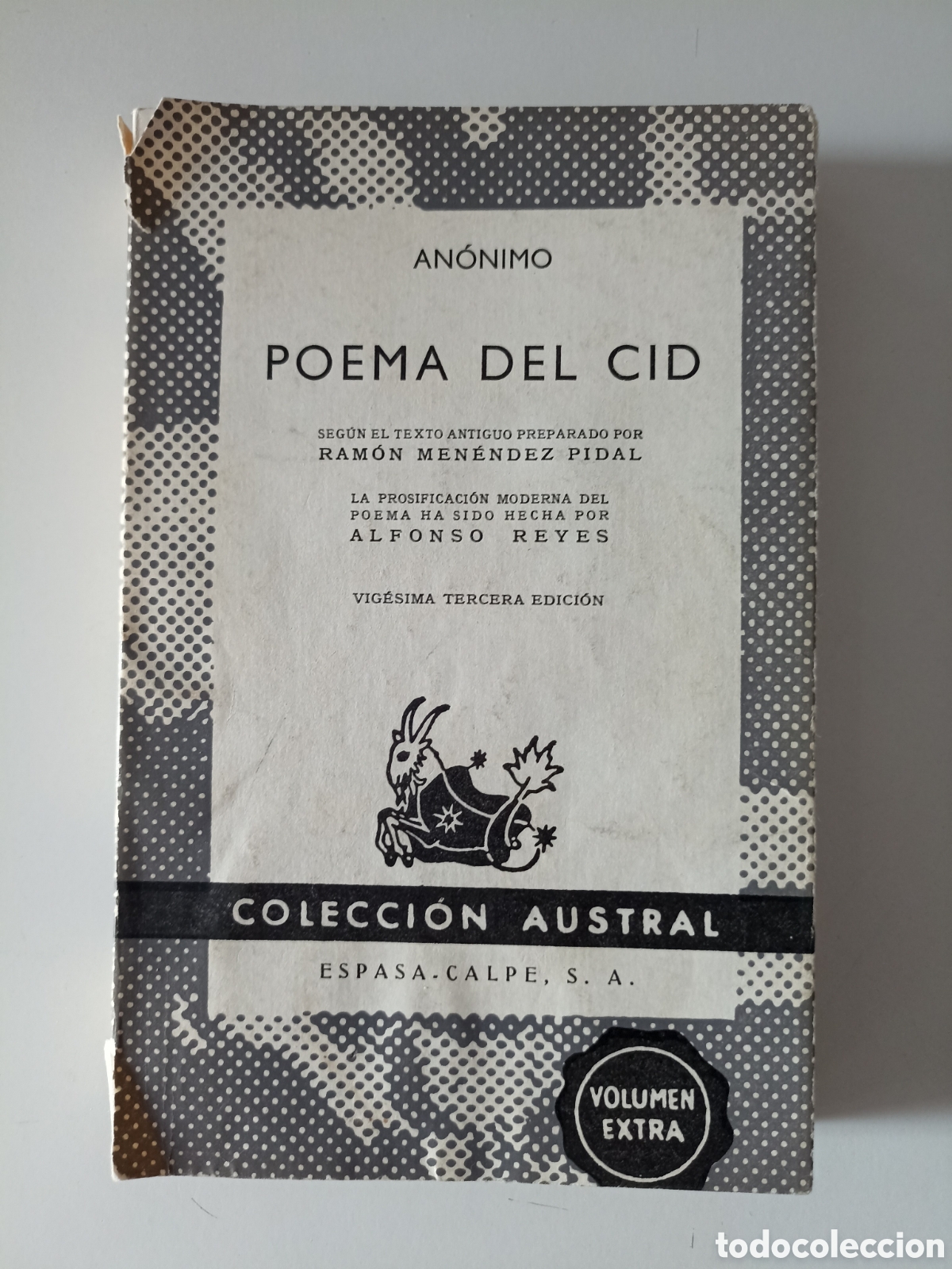 Libros de segunda mano: An&oacute;nimo - Poema del Cid (Austral, Espasa Calpe, 1970) 23&ordf; edici&oacute;n