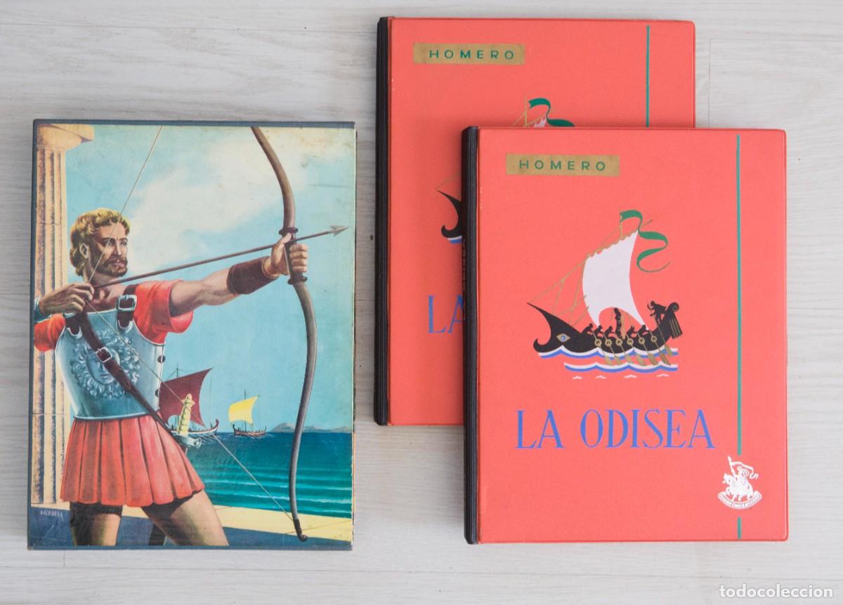 Libros de segunda mano: LA ODISEA, HOMERO, 2 TOMOS ILUSTRADA.