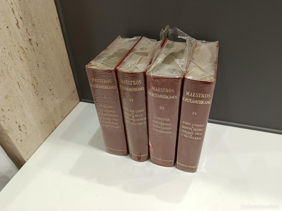 Libros de segunda mano: MAESTROS NORTEAMERICANOS - EDITORIAL PLANETA - 4 TOMOS OBRA COMPLETA - PRECINTADOS RARISIMO ASI