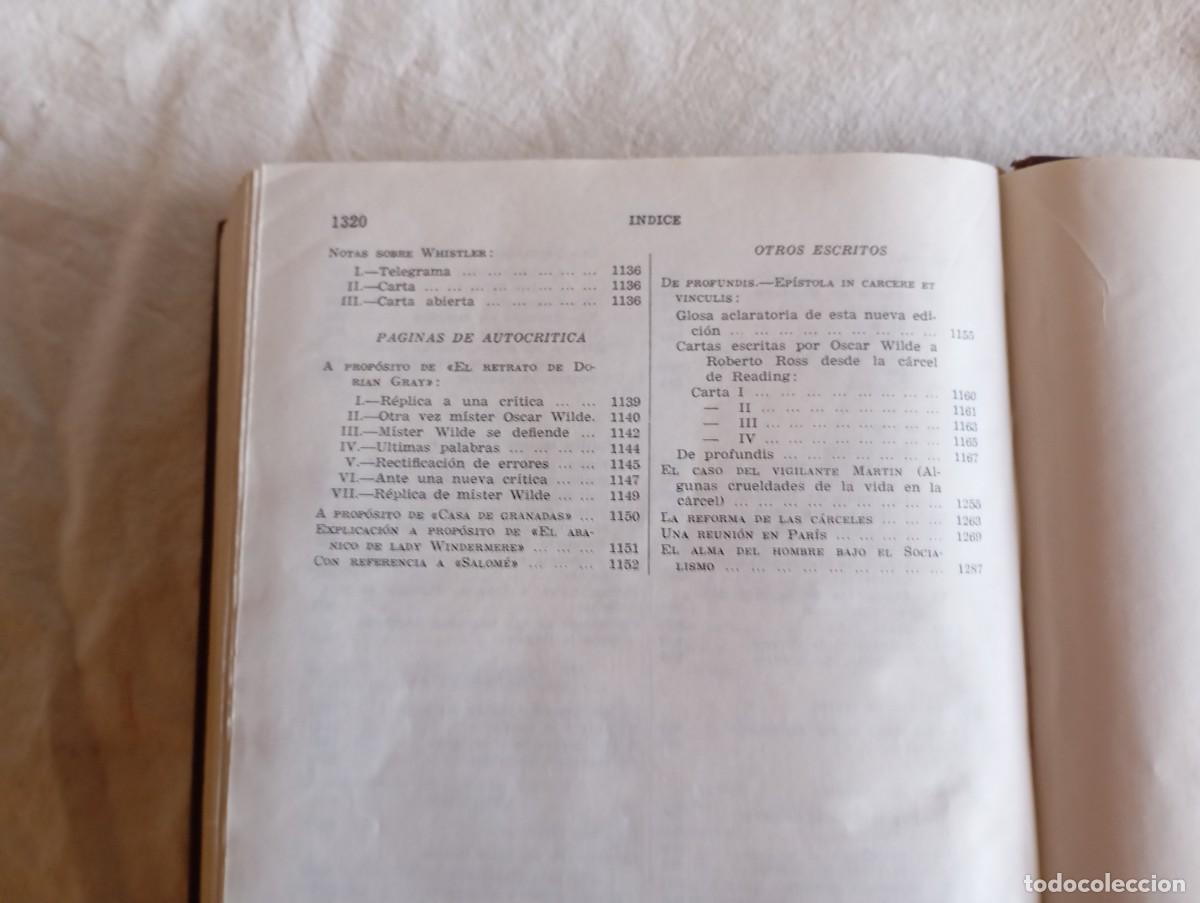 Libros de segunda mano: Oscar Wilde. Obras completas. 1957 - Foto 7