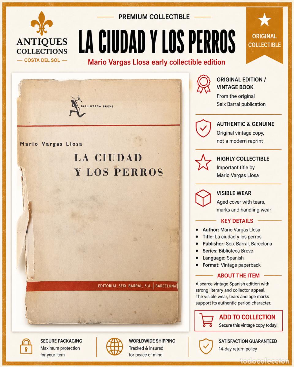 Libri di seconda mano: La ciudad y los perros Mario Vargas Llosa Seix Barral 3&ordf; ed. 1964