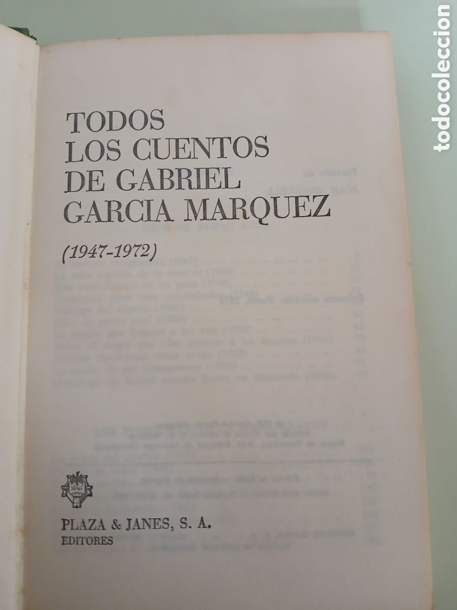 Libros de segunda mano: Todos los cuentos. Gabriel Garc&iacute;a M&aacute;rquez. - Foto 3