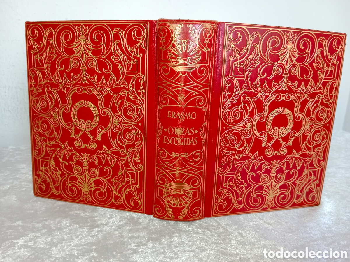 Libros de segunda mano: ERASMO, OBRAS ESCOGIDAS, AGUILAR, PRIMERA EDICI&Oacute;N1956, EDICI&Oacute;N DE LUJO, PIEL, COLECCI&Oacute;N JOYA