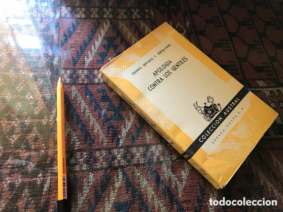 Libros de segunda mano: Apolog&iacute;a contra los gentiles. Quinto Septimio F. Tertuliano. Austral n&ordm; 768