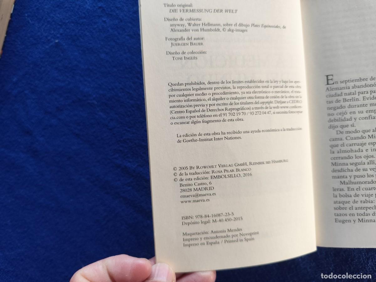Libros de segunda mano: La Medici&oacute;n del Mundo Daniel Kehlmann Editorial Embolsillo 2016 - Foto 6
