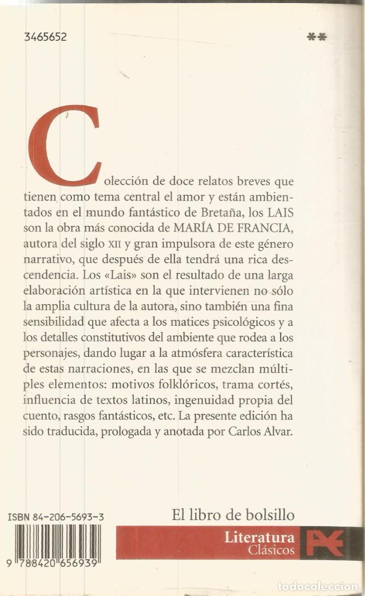 Libros de segunda mano: MARIA DE FRANCIA. LAIS. ALIANZA - Foto 2
