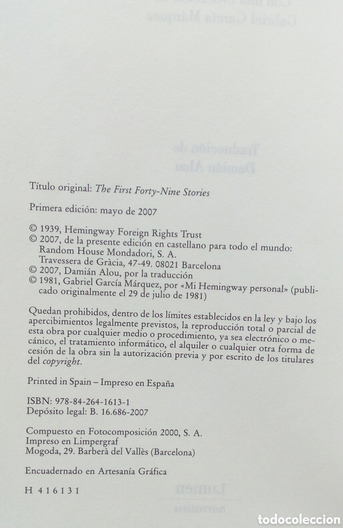 Libros de segunda mano: Cuentos. Ernest Hemingway. - Foto 6