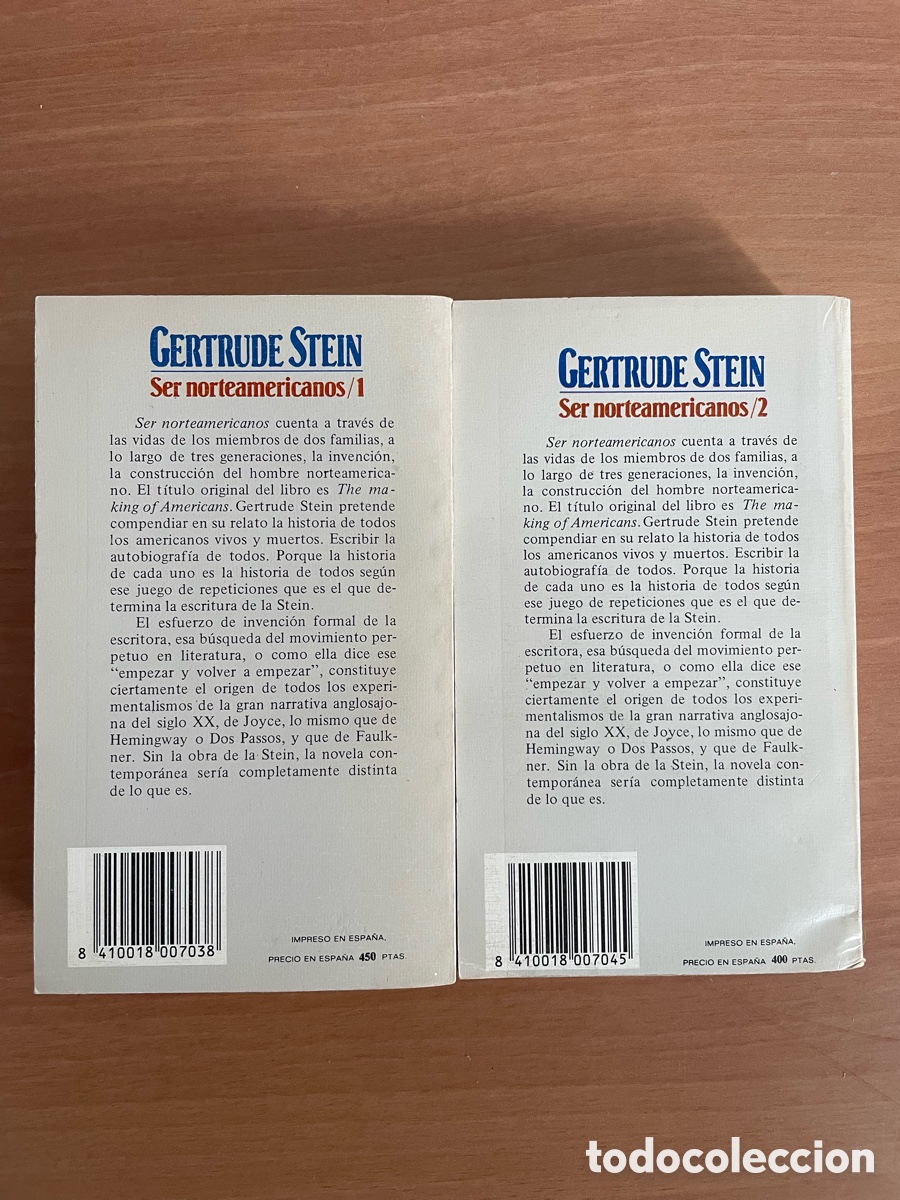 Libros de segunda mano: Libros &ldquo;Ser norteamericanos I/II&rdquo; de Gertrude Stein - Foto 3