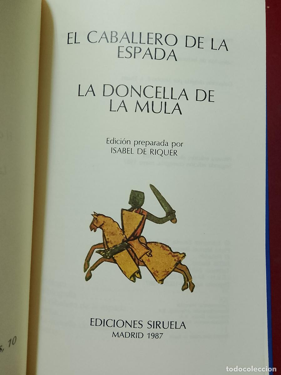 Libros de segunda mano: An&oacute;nimo: El caballero de la espada; La doncella de la mula (Ediciones Siruela. 1987) - Foto 3