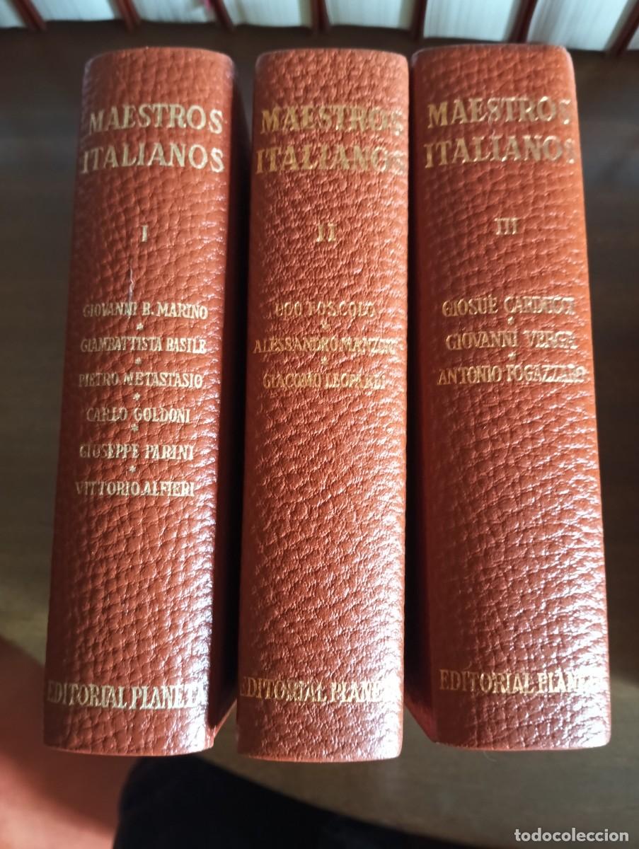 Libros de segunda mano: MAESTROS ITALIANOS - EDITORIAL PLANETA - 3 TOMOS OBRA COMPLETA.