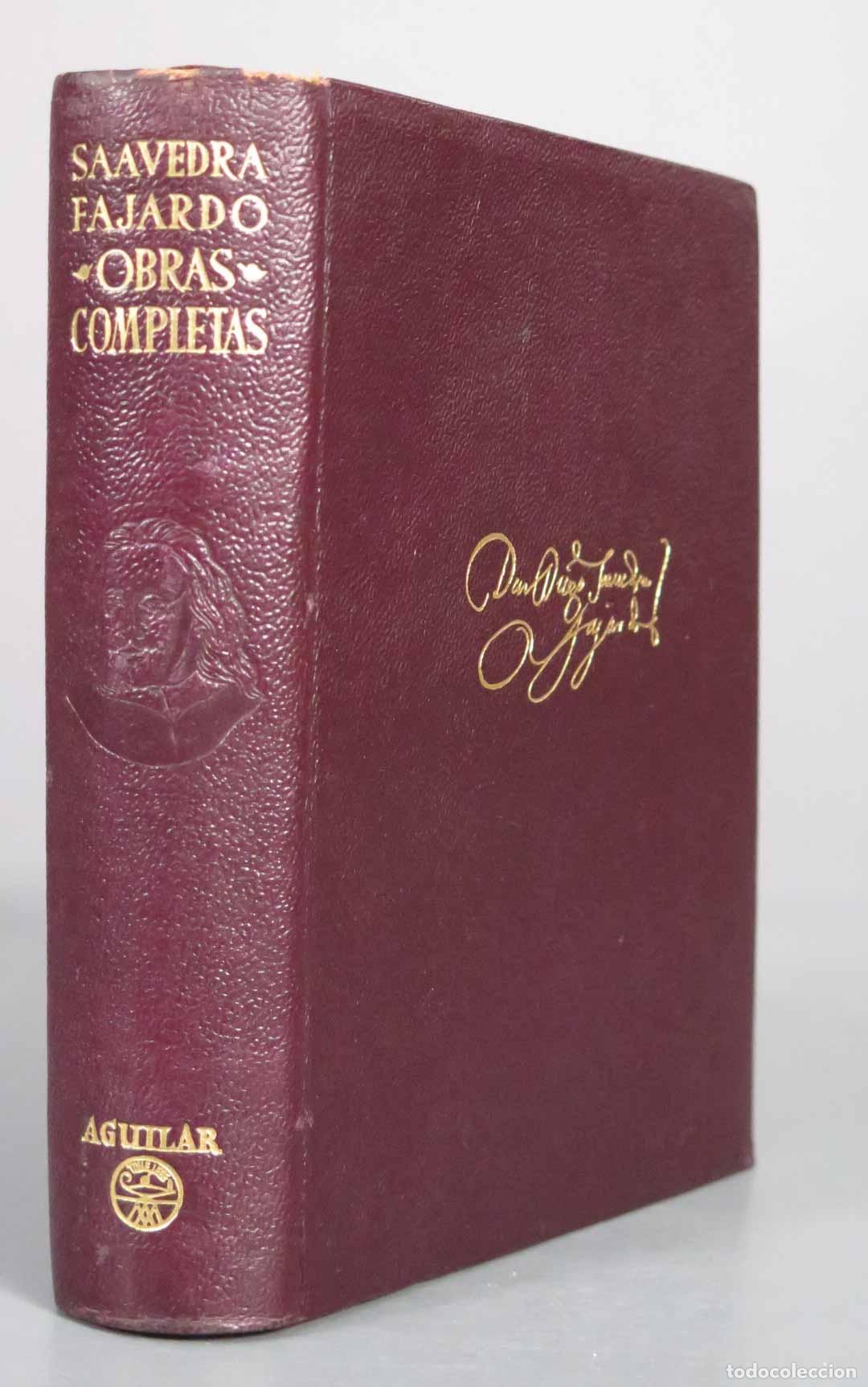 Libros de segunda mano: Obras completas - Saavedra Fajardo - Aguilar 1946
