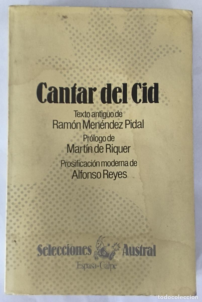 Libros de segunda mano: CANTAR DEL CID - Anonimo - Edit. Espasa Calpe 1985 - Foto 1