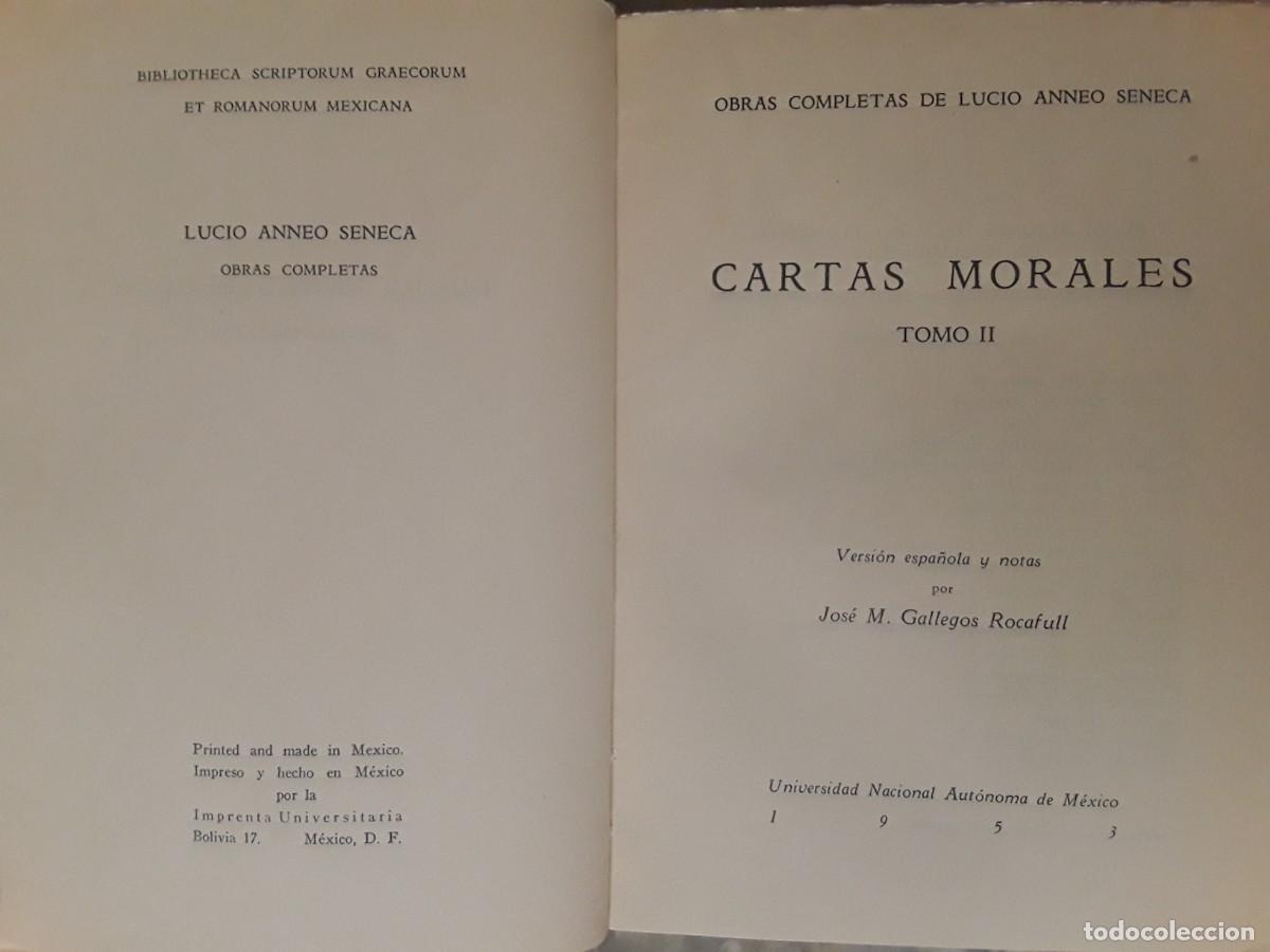 Libros de segunda mano: OBRAS COMPLETAS DE S&Eacute;NECA: CARTAS MORALES. TEXTOS BILING&Uuml;ES. - Foto 3