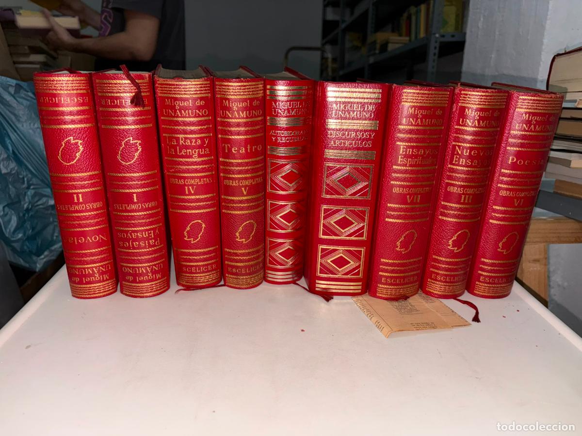 Libros de segunda mano: Miguel de unamuno - Obras completas Escelier - 9 Tomos -