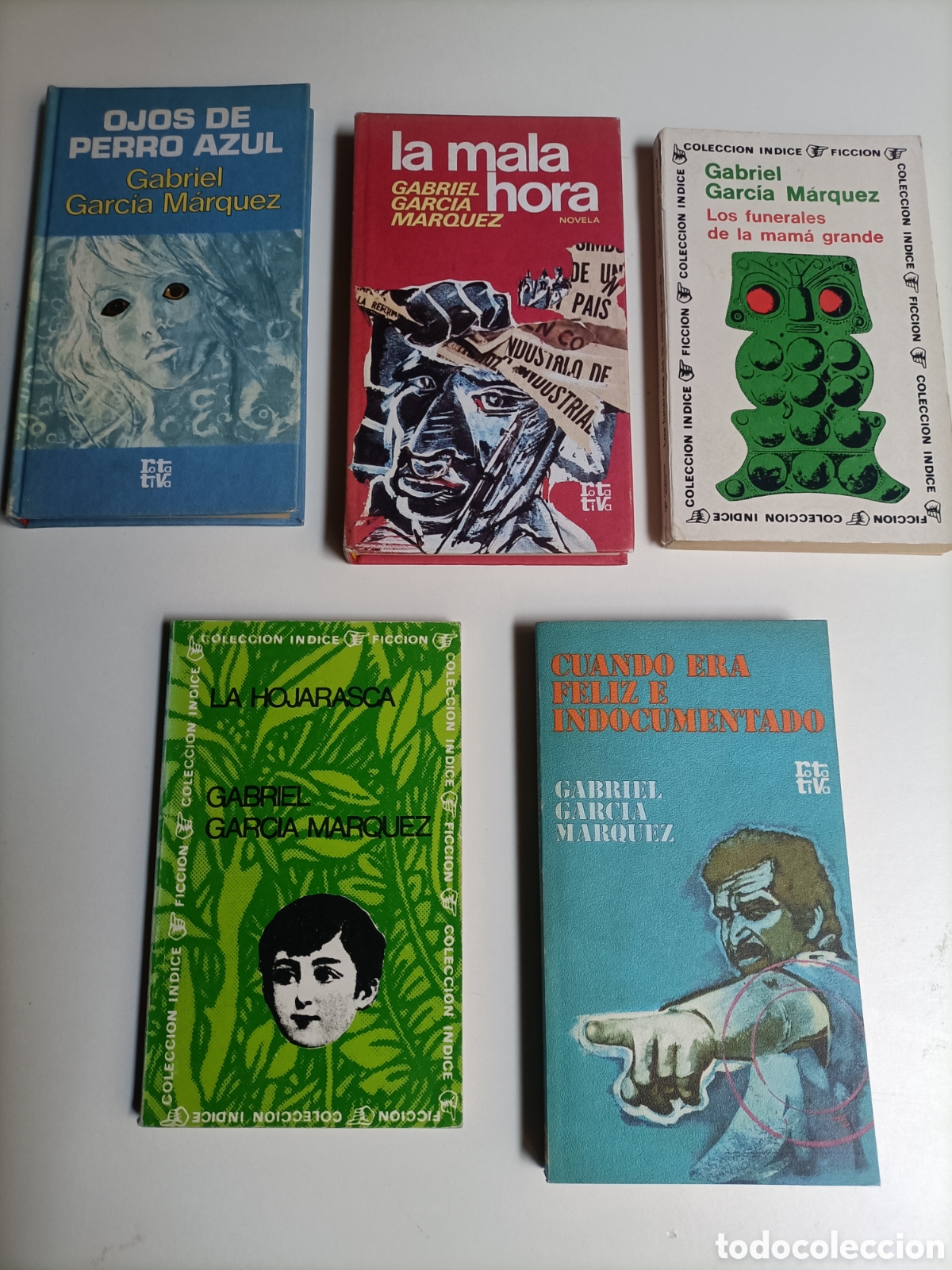Libros de segunda mano: Lote 5 Gabriel Garc&iacute;a M&aacute;rquez. La hojarasca. Ojos de perro azul. La mala hora. Cuando era feliz. Los