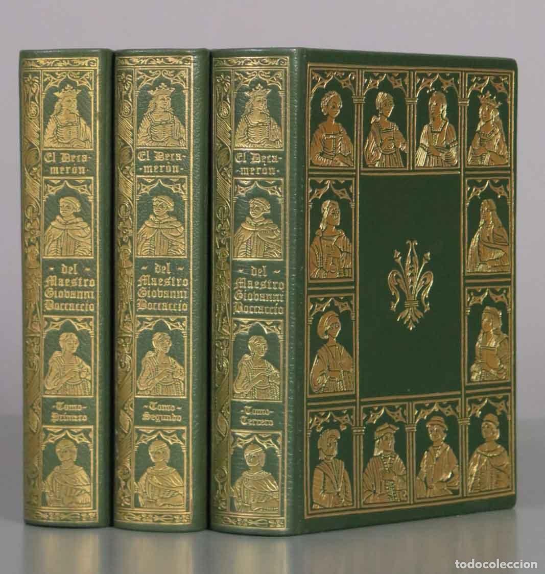 Libros de segunda mano: El Decamer&oacute;n - Giovanni Boccaccio - C&iacute;rculo del Bibli&oacute;filo 3 TOMOS