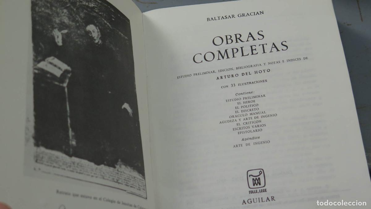 Libros de segunda mano: Obras completas - Baltasar Graci&aacute;n - Aguilar 1967 - Foto 2
