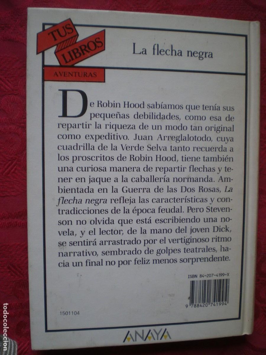 Libros de segunda mano: LA FLECHA NEGRA. ROBERT L. STEVENSON. TUS LIBROS ANAYA. - Foto 6