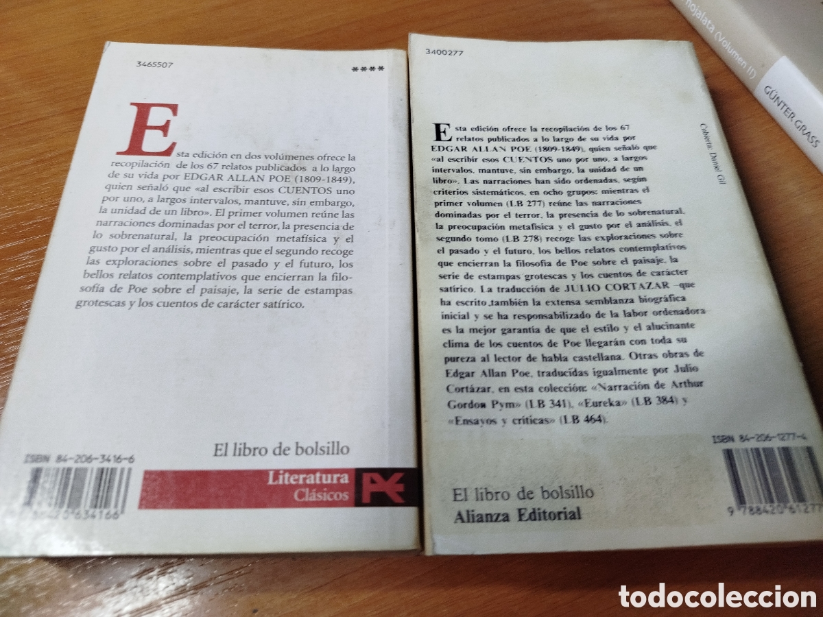 Libros de segunda mano: Cuentos 1. 2. Edgar Allan Poe. Julio Cort&aacute;zar. - Foto 3